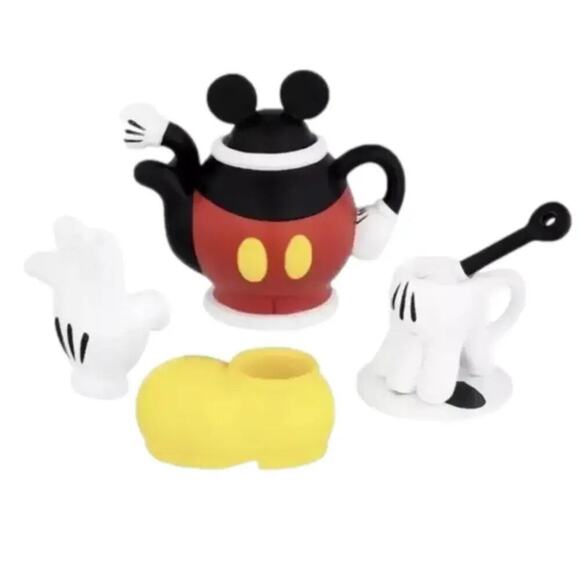 Disney Tea Set Mickey Minnie Mouse Mini Ceramic 7 Piece Set NEW NIB - Picture 1 of 6